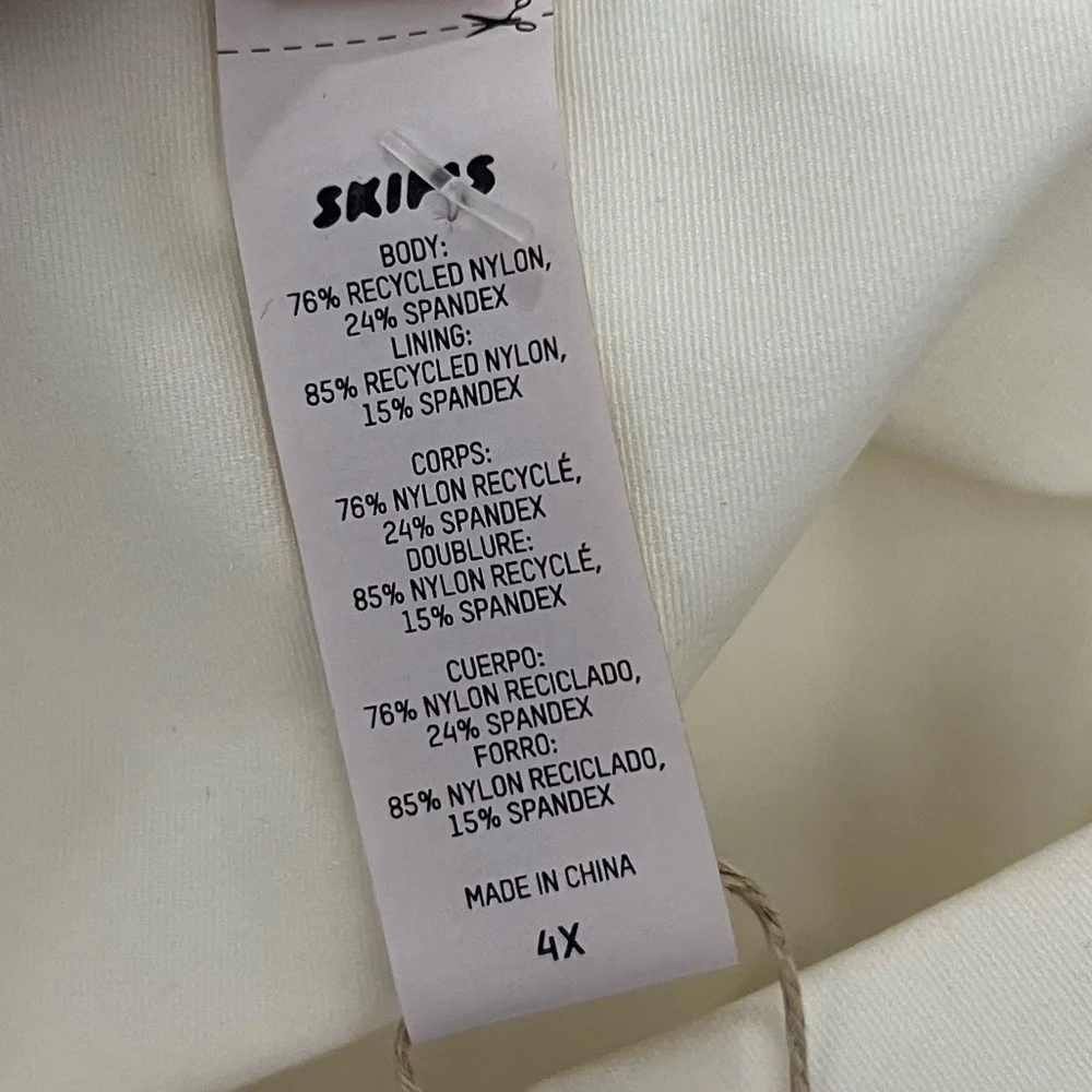 Skims Swim Tank Dress White Size 4X